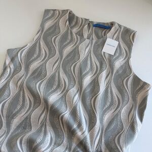 J McLaughlin Sleeveless Elora Dress Tie Waist Olive Sand Retro Sway NWT Women XS